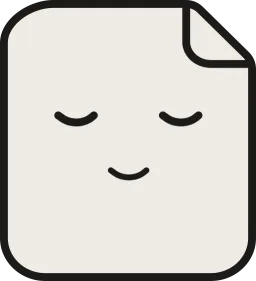 foliu mascot, a serene paper page with closed eyes