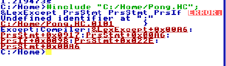 continue doesn't exist in HolyC